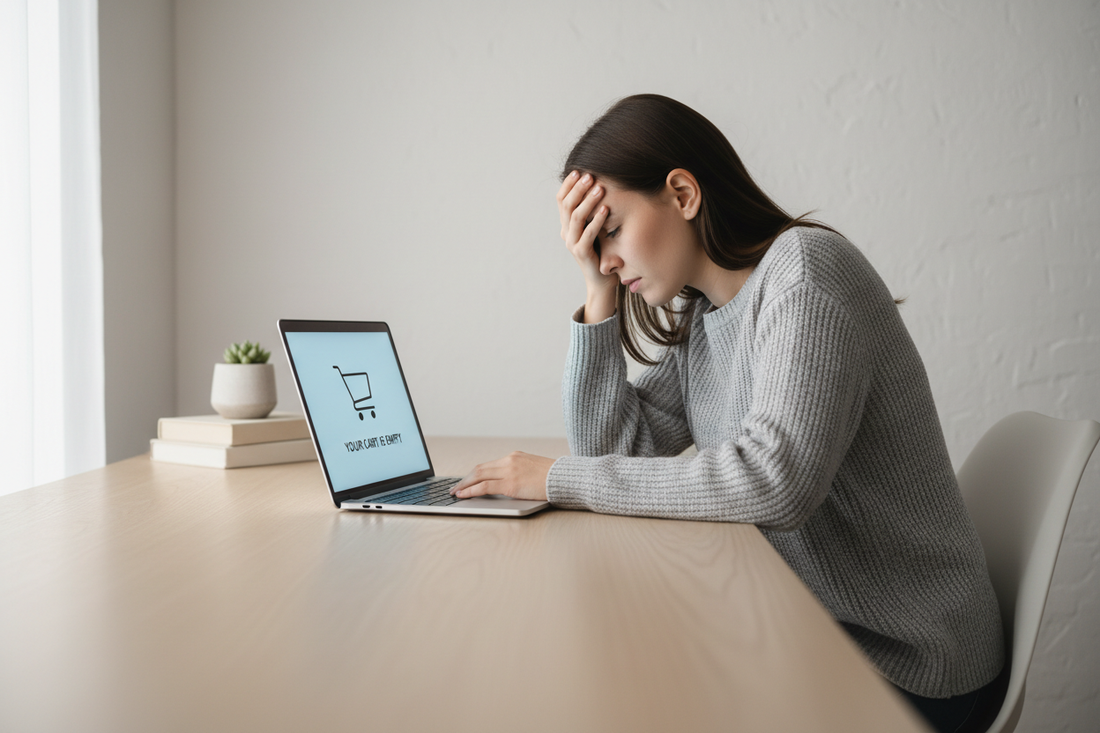 Online shopper abandoning cart - why your business address is costing you sales
