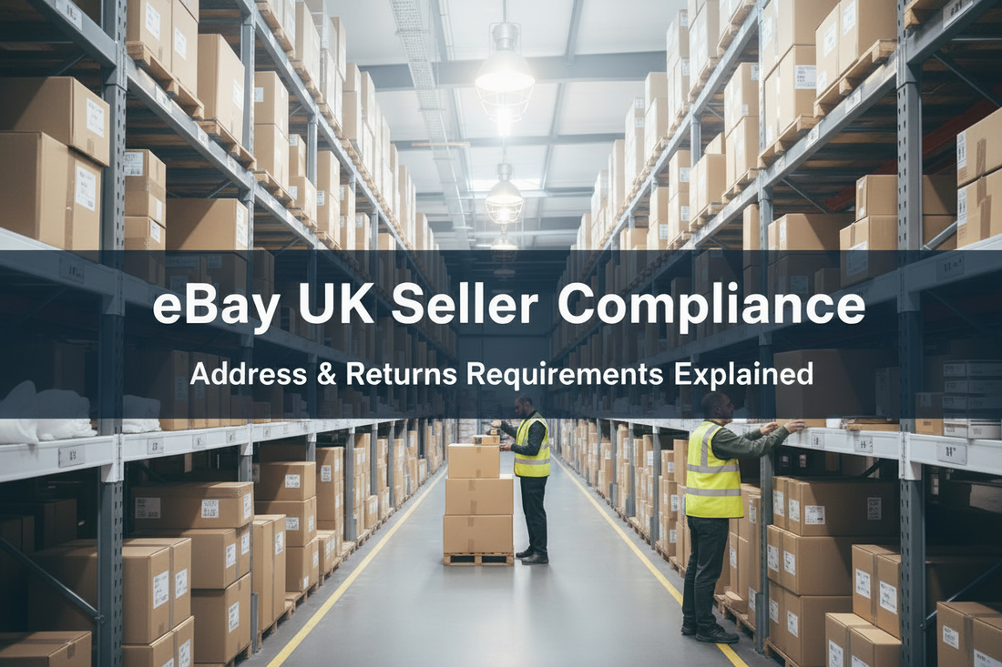 eBay UK seller compliance — professional warehouse address and returns handling for UK business sellers
