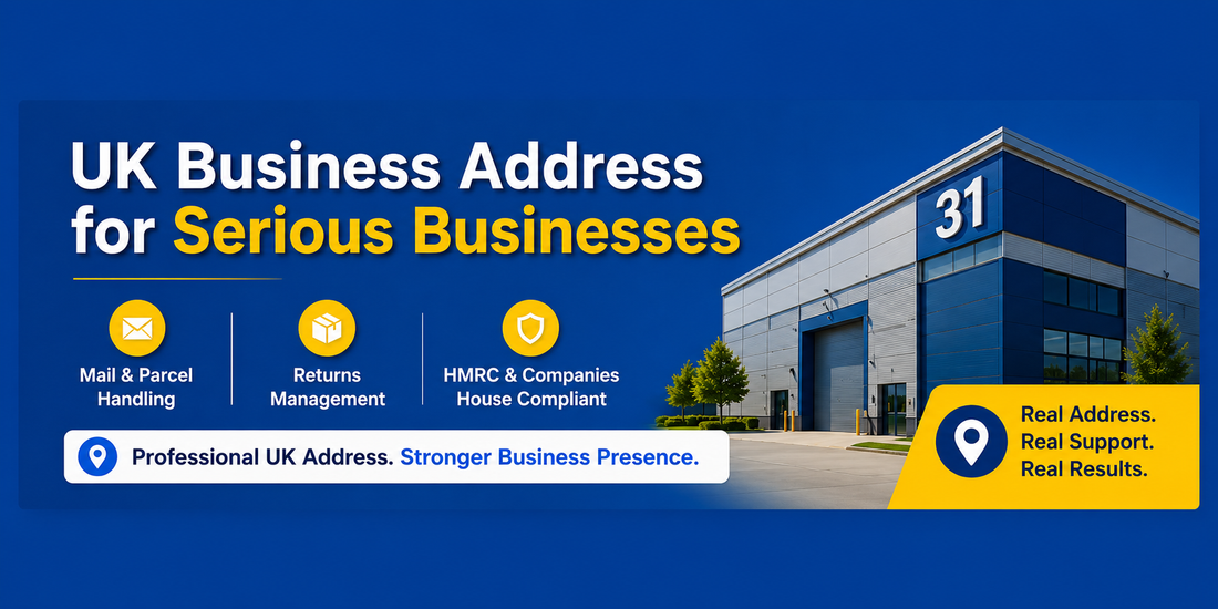 UK business address banner for serious ecommerce and limited companies