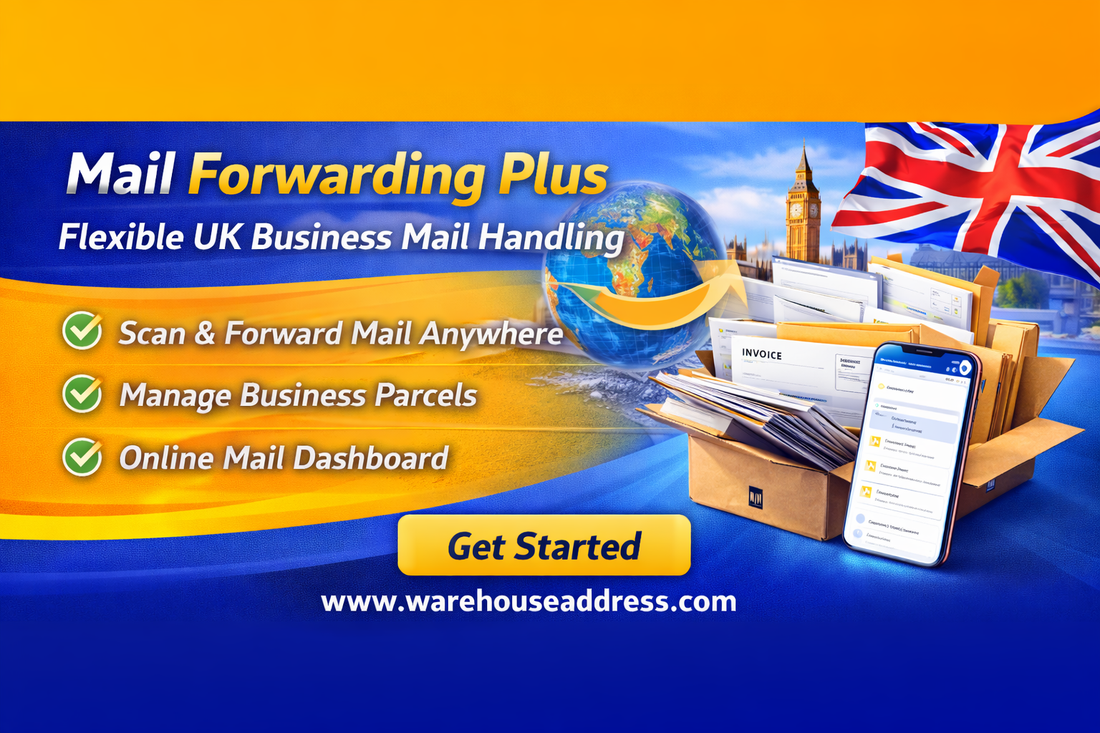 Mail Forwarding Plus service for scanning and forwarding UK business mail worldwide