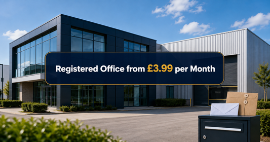 Registered Office from £3.99 per month at a professional UK commercial address