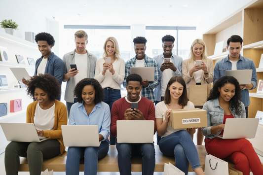 UK buyers shopping online with confidence through a Shopify store with verified address and local returns