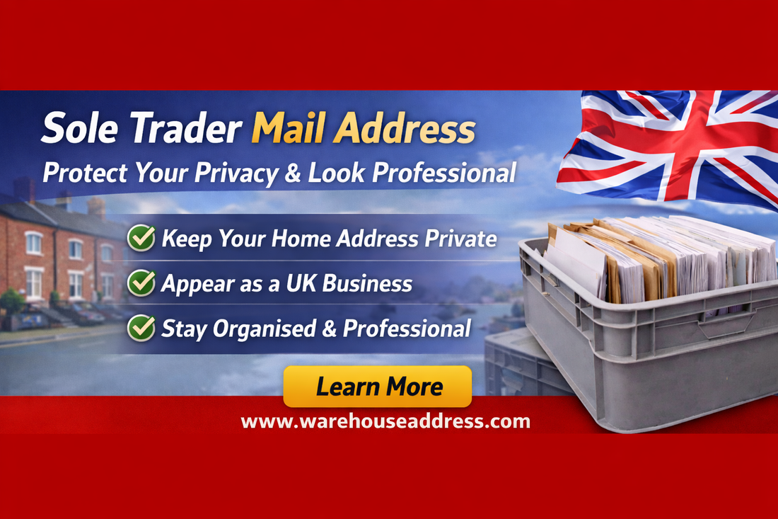 Sole trader mail address in the UK for privacy and professional business use