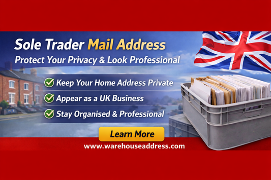 Sole trader mail address in the UK for privacy and professional business use