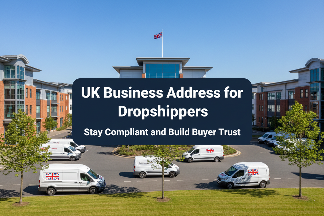 Alt text: UK business address for dropshippers - stay compliant and build buyer trust