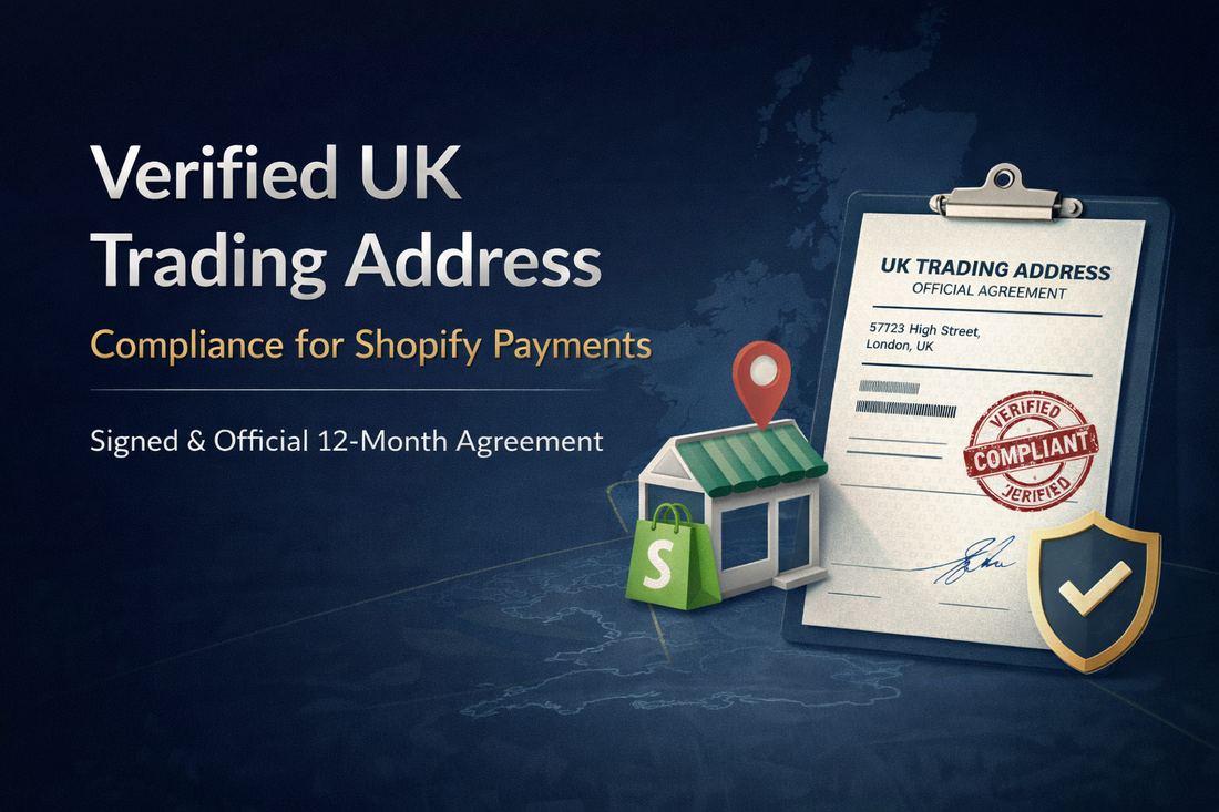 Verified UK trading address agreement for Shopify Payments compliance