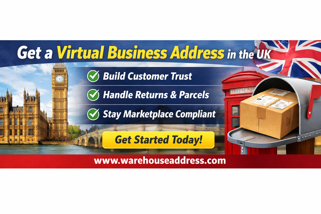 Virtual business address in the UK for ecommerce and marketplace sellers