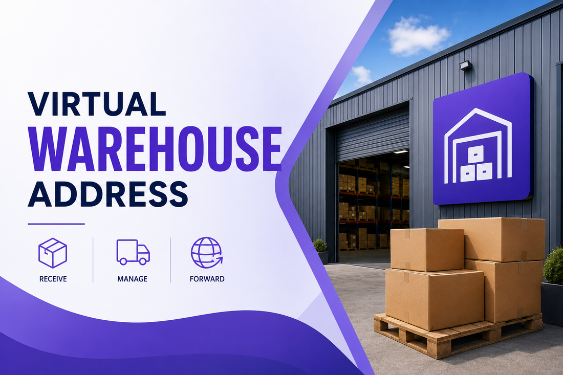 Virtual warehouse address service with a modern UK warehouse, parcel receiving, returns management and forwarding support