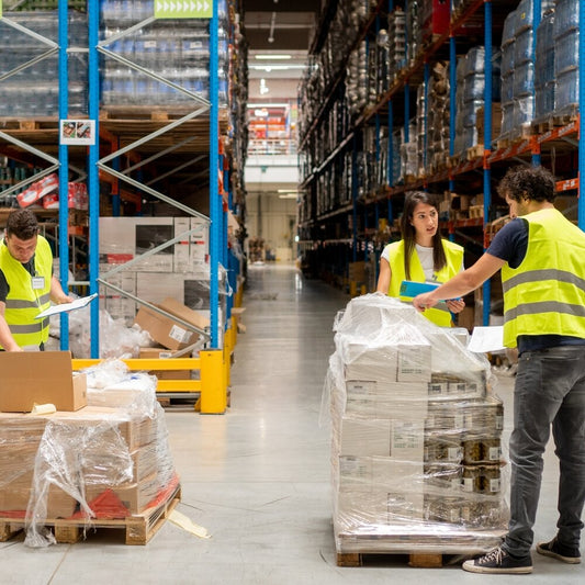 International warehouse storage racks symbolizing Global Plan.